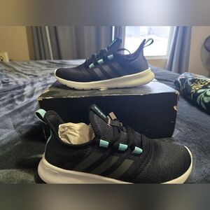 Adidas Black and Teal Sneakers